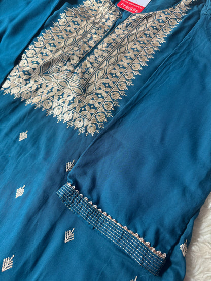 Blue kurta Bottom  with dupatta