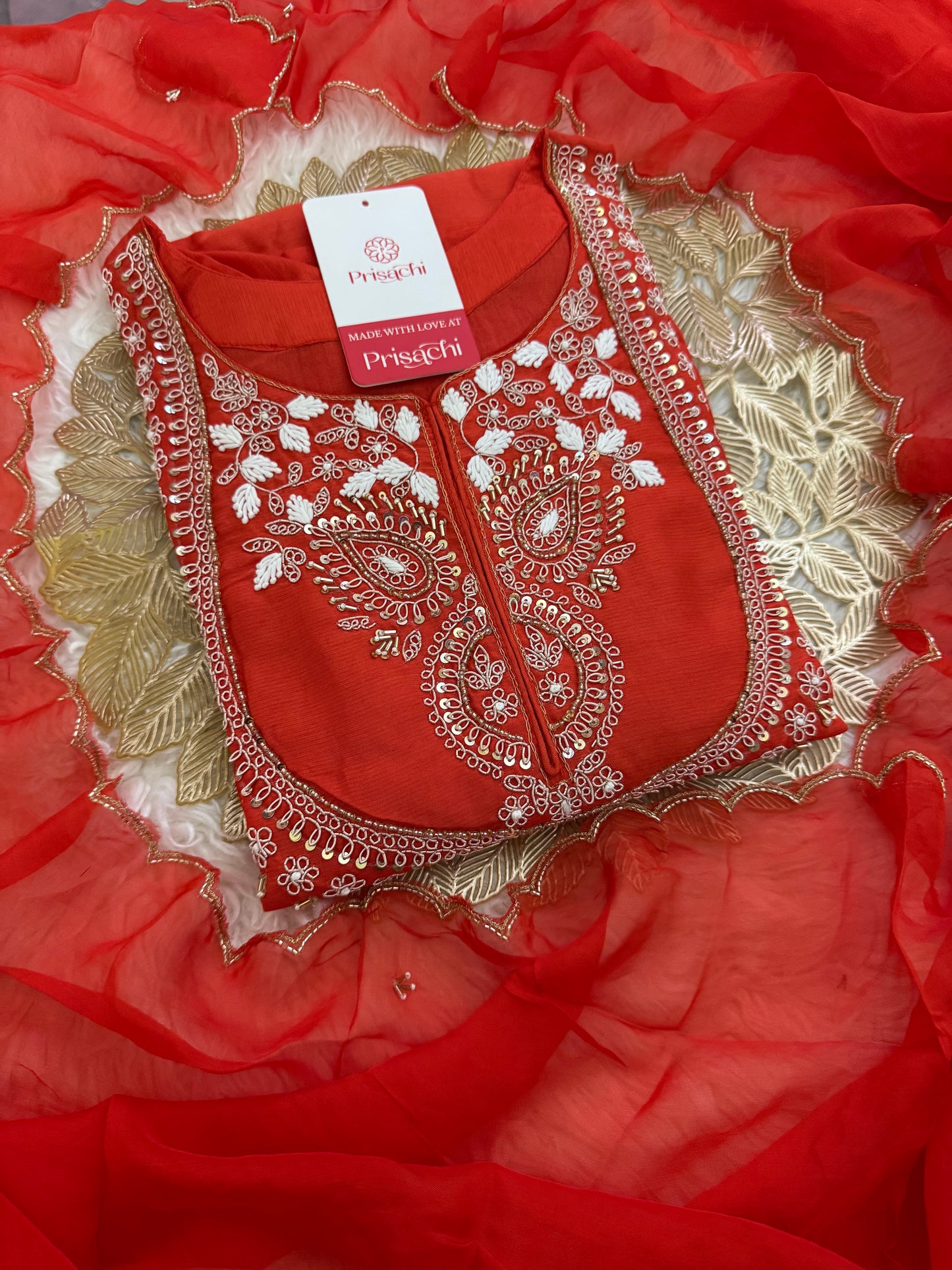 Embroidered Kurta bottom With Dupatta