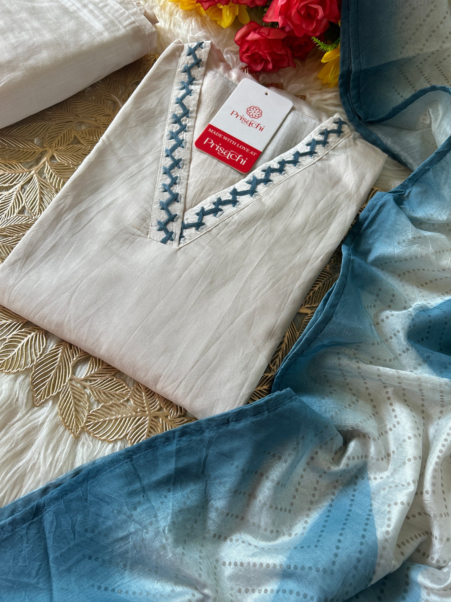 Cotton Kurti pant with dupttaa