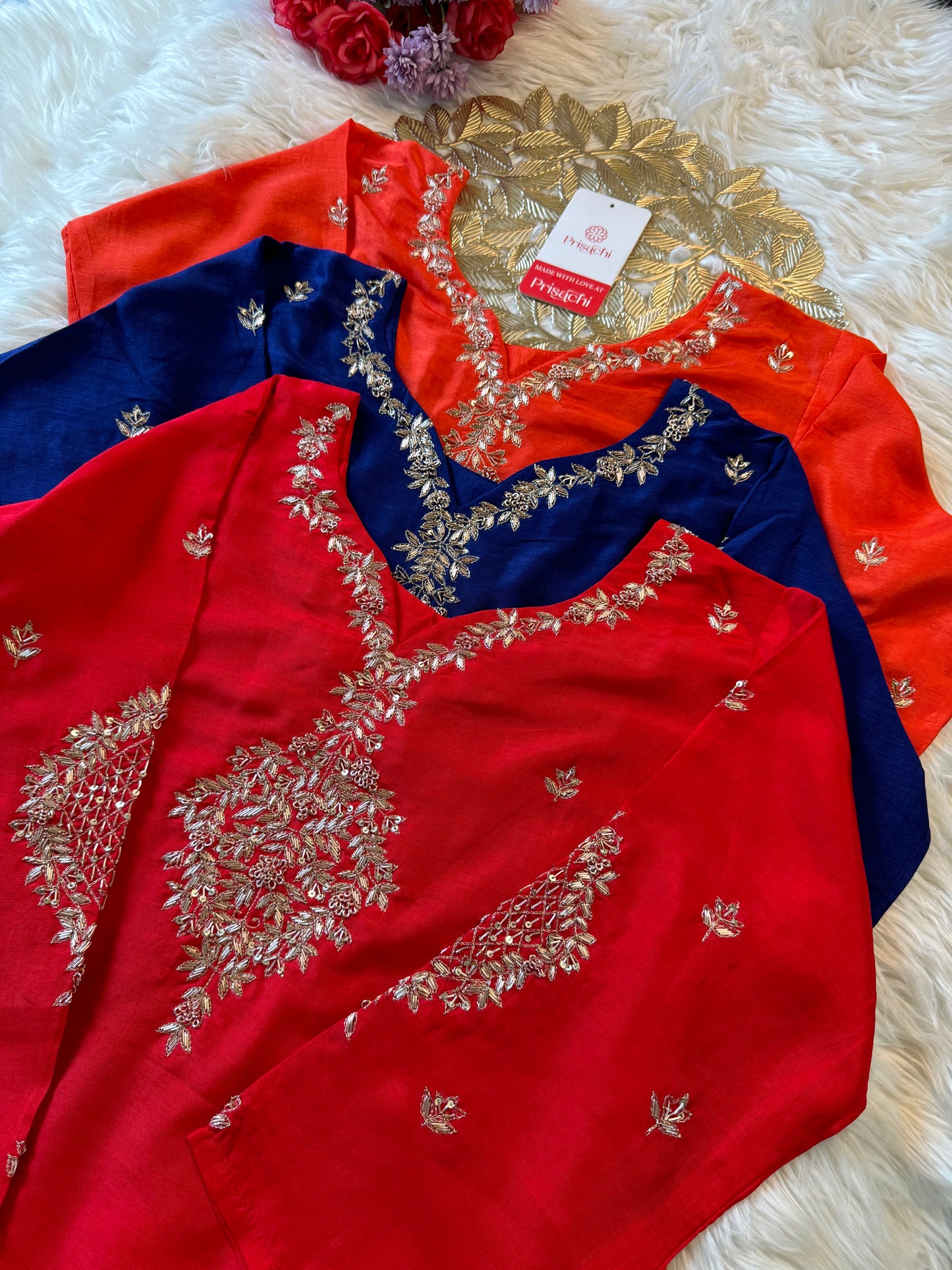 Designer Kurti set with Banarasi Duptta