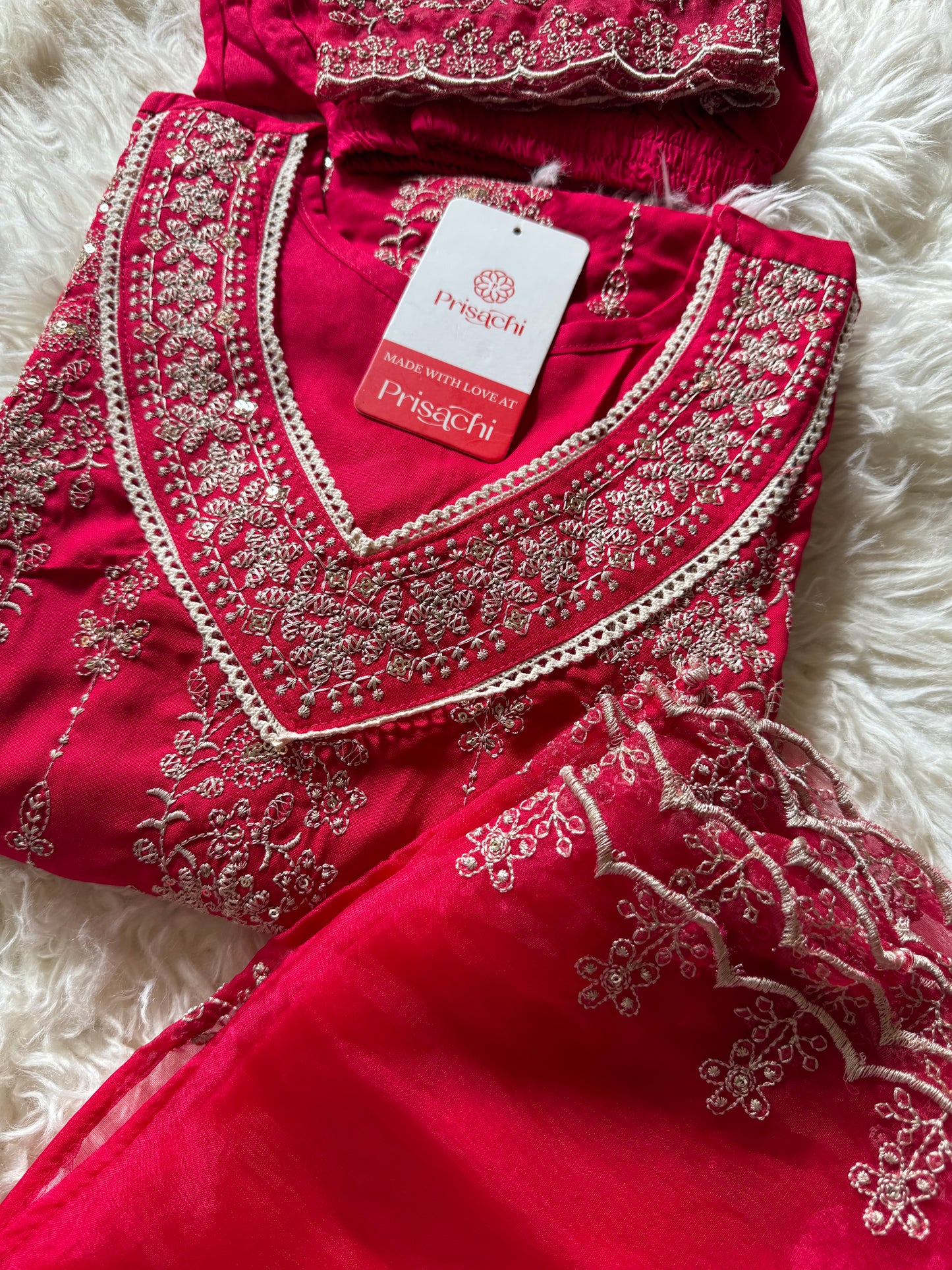 Embroidered kurta set with dupatta