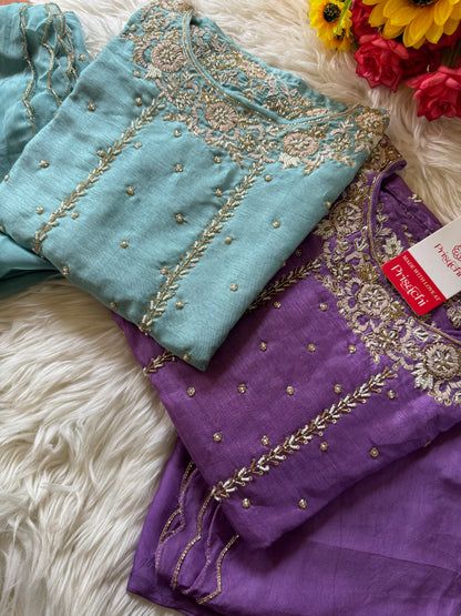 Embroidered kurta set with dupatta