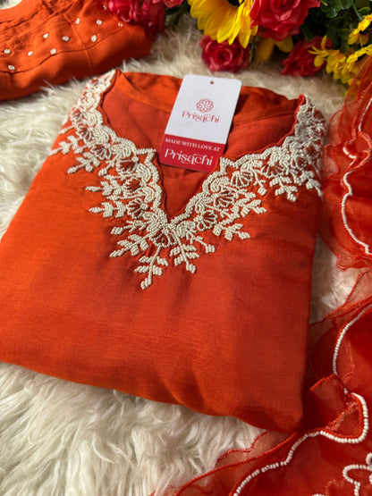 Embroidered kurta Pant  with dupatta