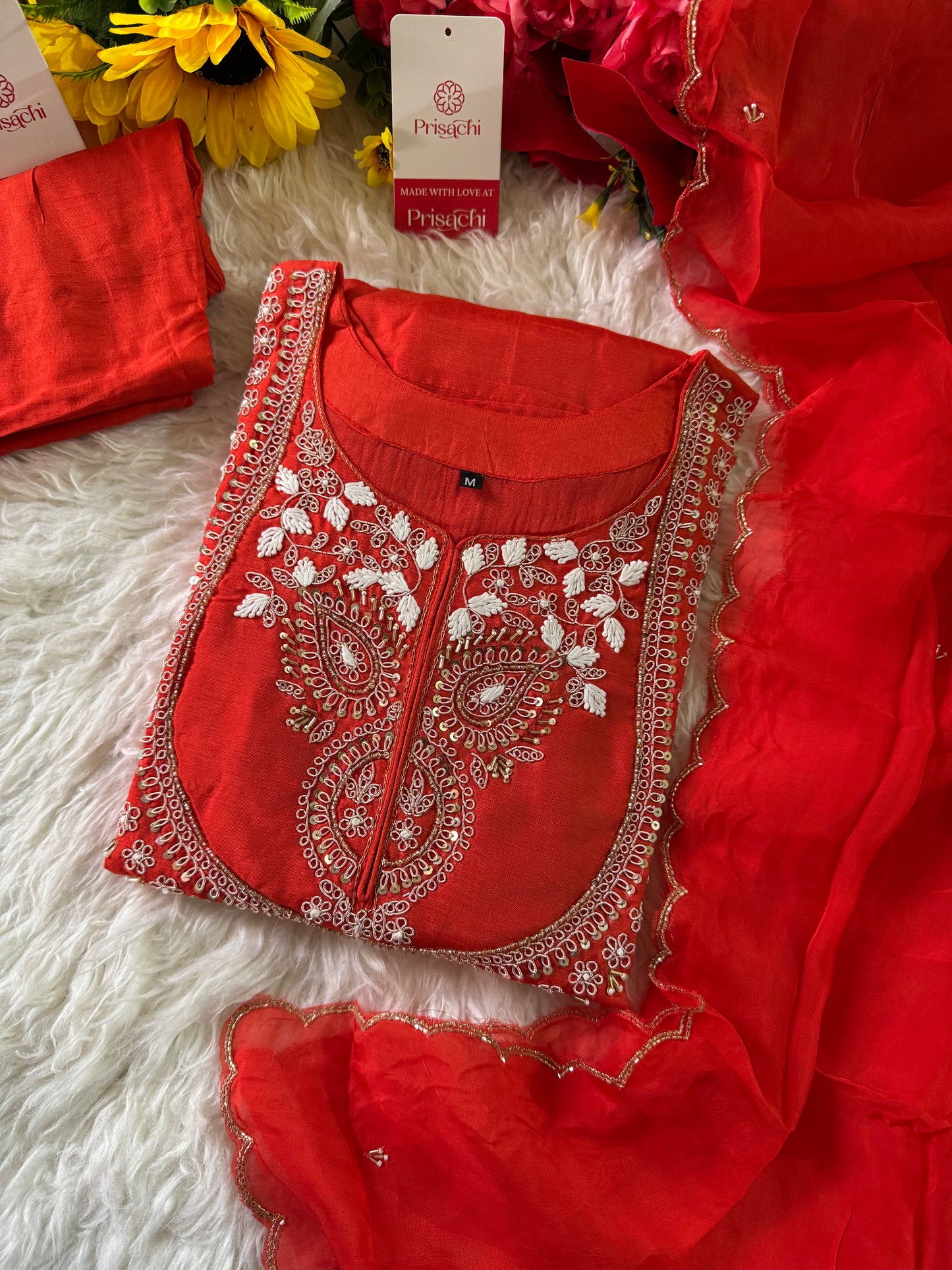 Embroidered Kurta bottom With Dupatta