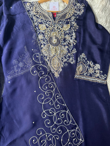 Desinger Embroidered kurta Bottom  with dupatta
