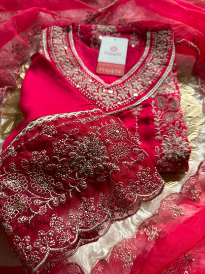 Embroidered kurta set with dupatta