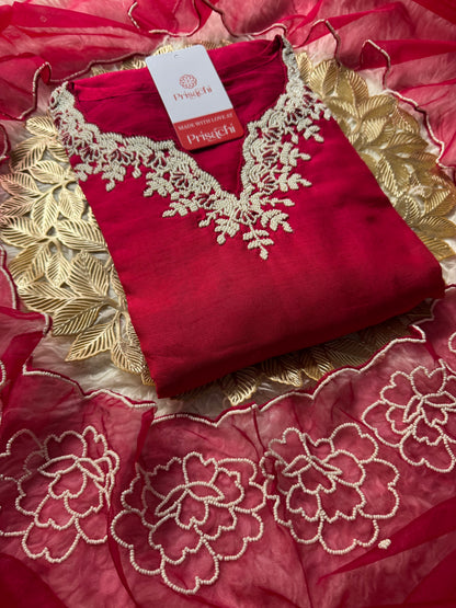 Embroidered kurta Pant  with dupatta