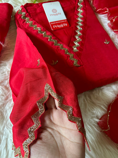 Embroidered kurta Pant  with dupatta