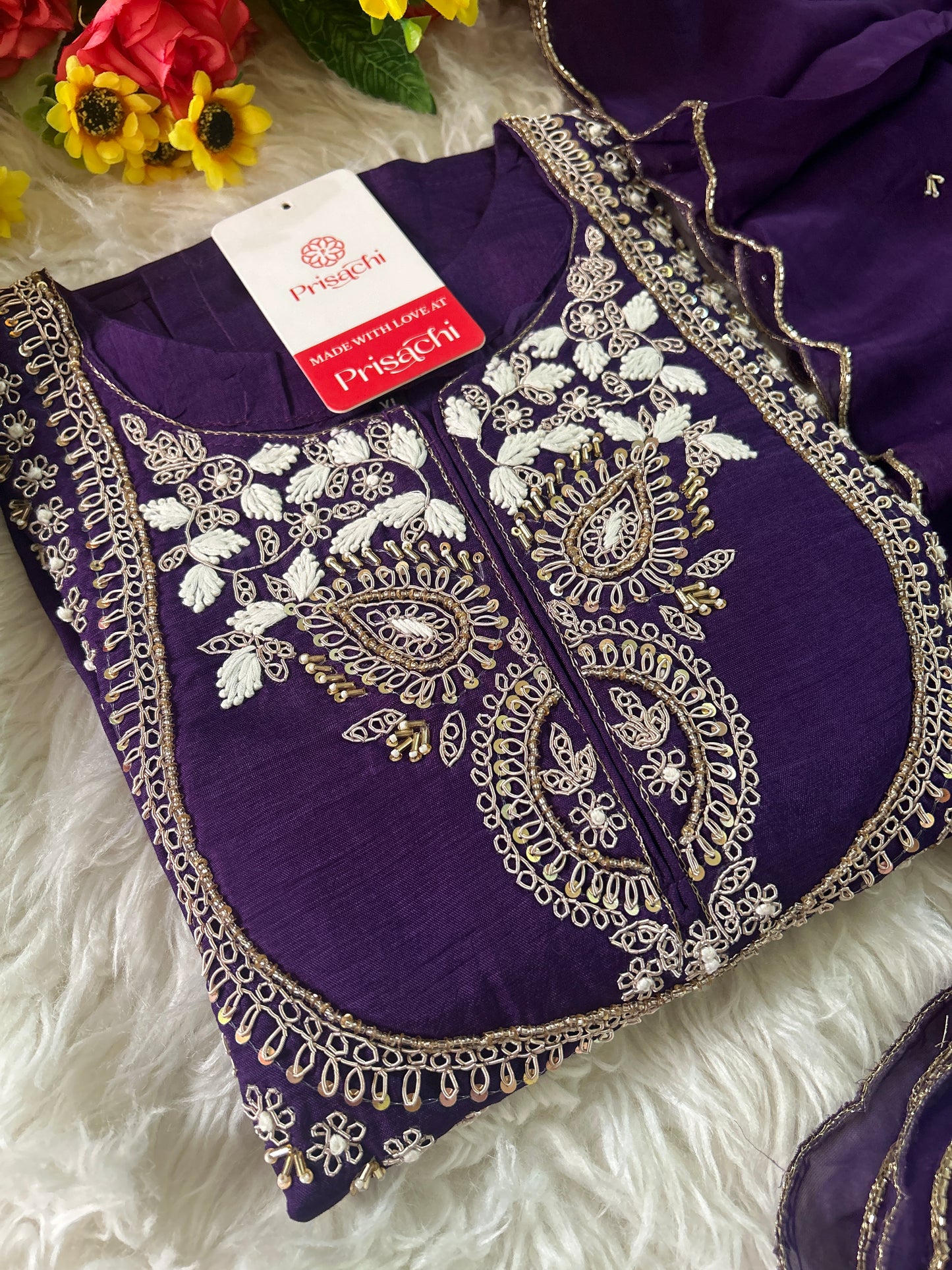 Embroidered Kurta bottom With Dupatta