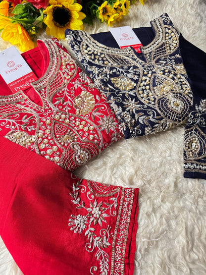 Desinger Embroidered kurta Bottom  with dupatta