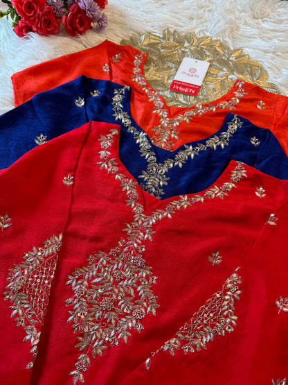 Designer Kurti set with Banarasi Duptta