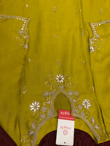 Mustard Yellow Embroidered kurta pant  with dupatta