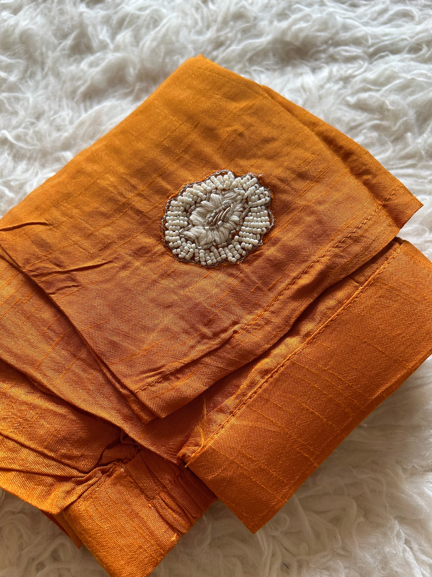 Orange Embroidered Kurta bottom With Dupatta