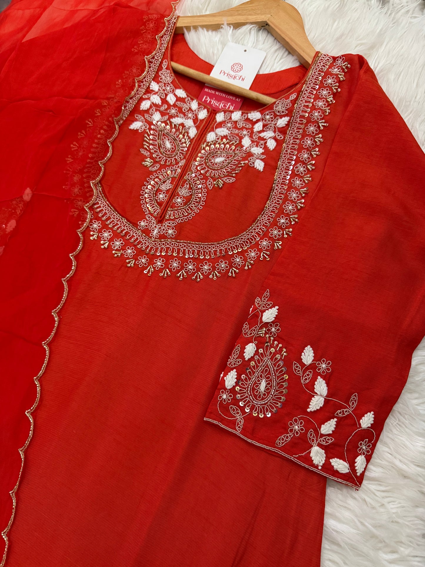 Embroidered Kurta bottom With Dupatta