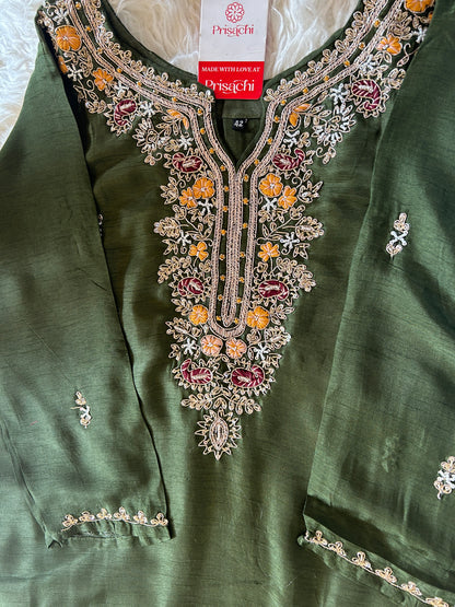 Designer Embroidery Kurti pant with dupttaa