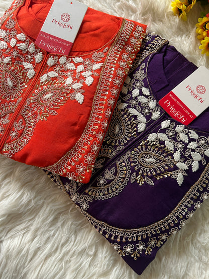 Embroidered Kurta bottom With Dupatta