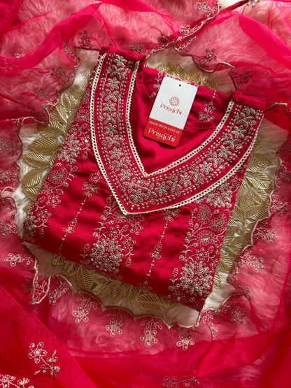 Embroidered kurta set with dupatta