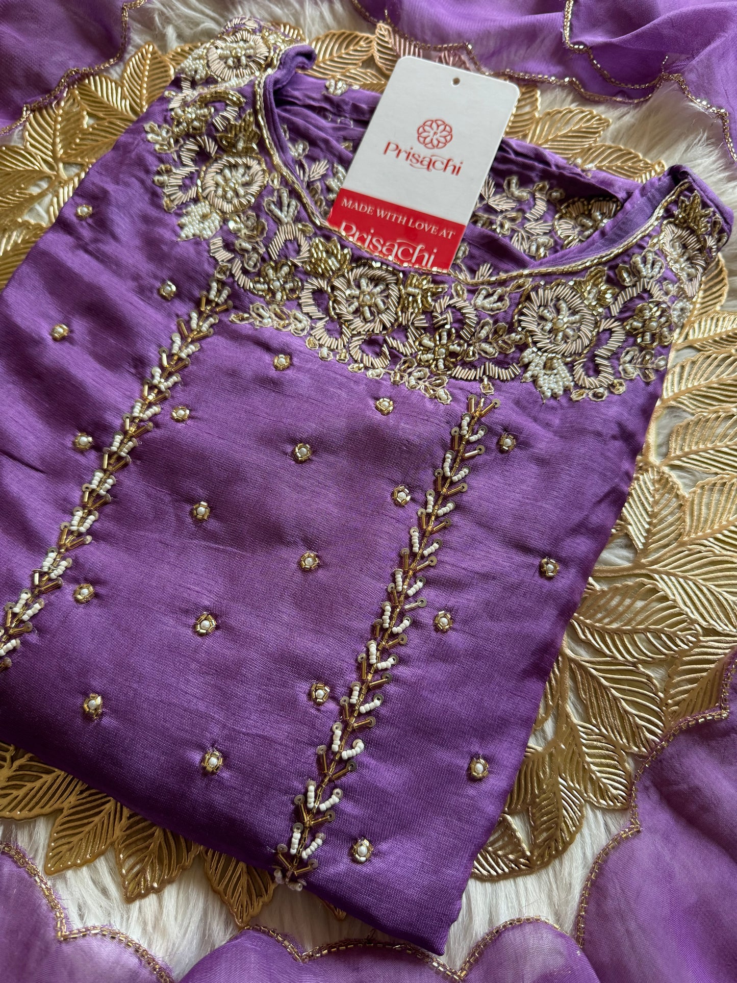 Embroidered kurta set with dupatta