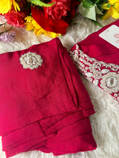 Pink Embroidered Kurta bottom With Dupatta