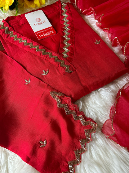 Embroidered kurta Pant  with dupatta