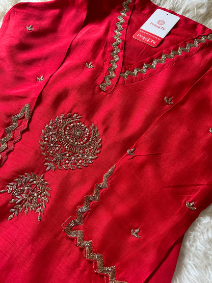 Embroidered kurta Pant  with dupatta