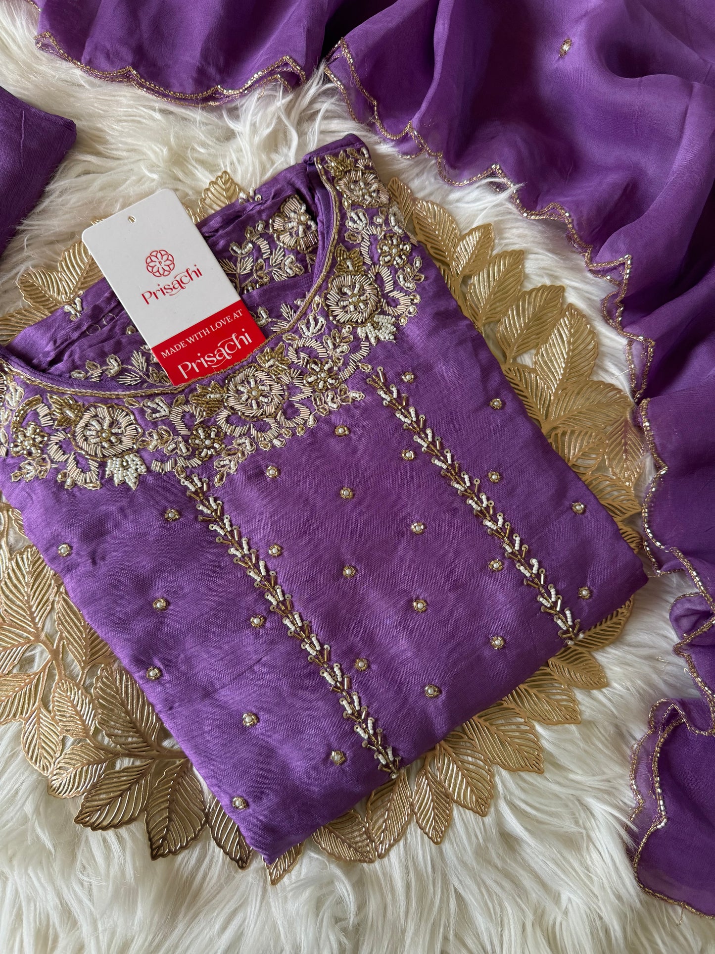 Embroidered kurta set with dupatta