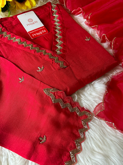 Embroidered kurta Pant  with dupatta