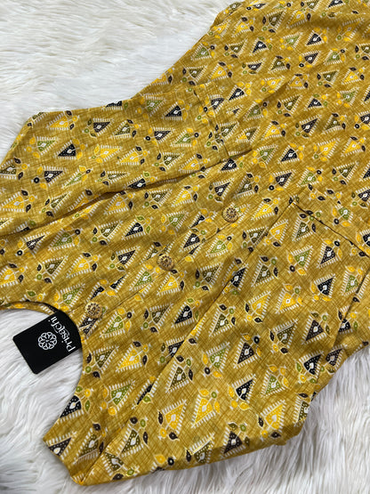 Yellow kurta set with dupatta - Prisachi Official