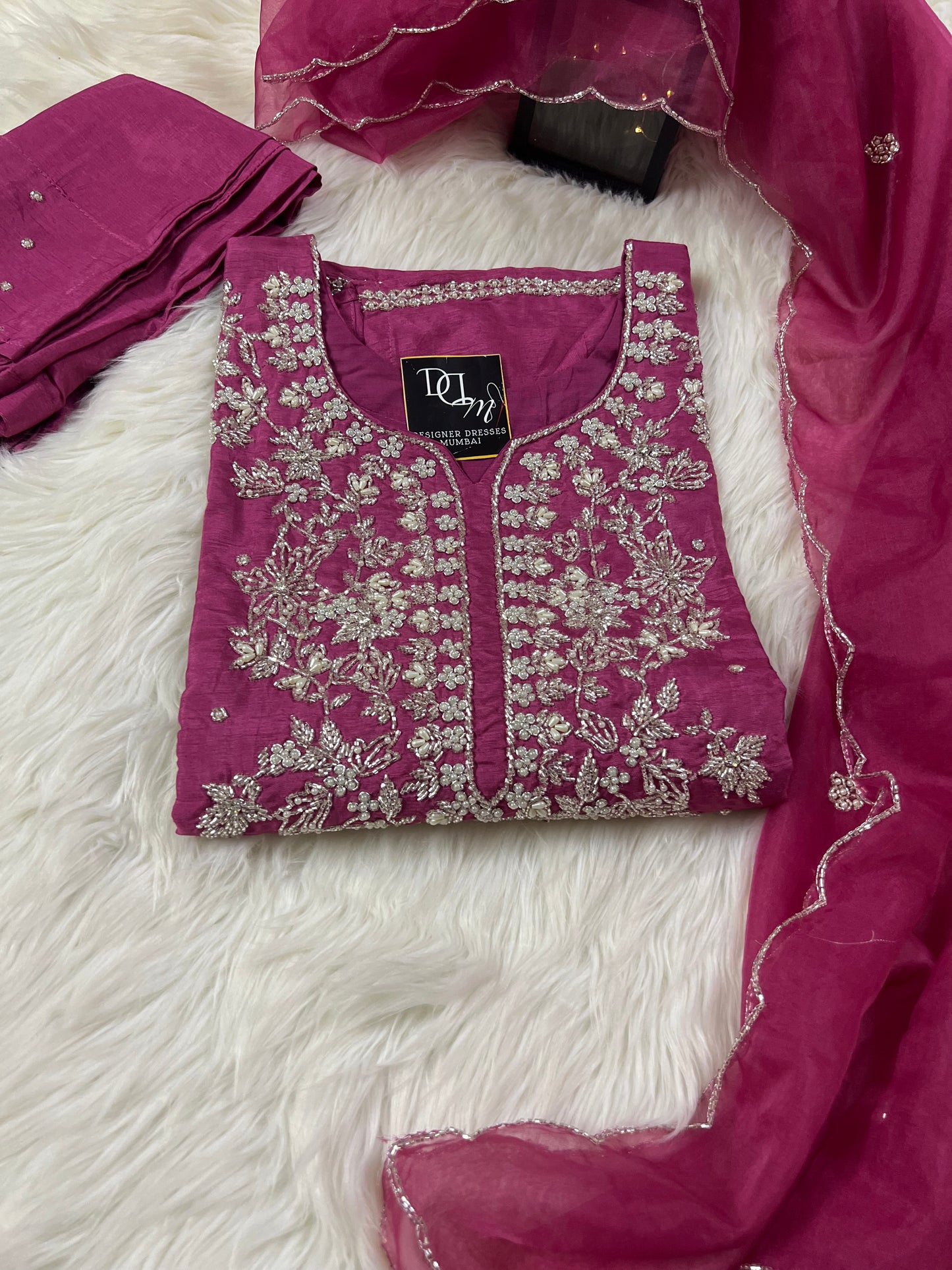 Maslin Designer Embroidery with Zardosi - Prisachi Official