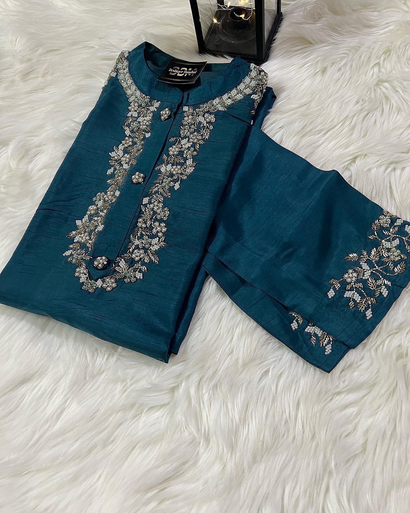 Maslin Designer Embroidery with Zardosi – Prisachi Official